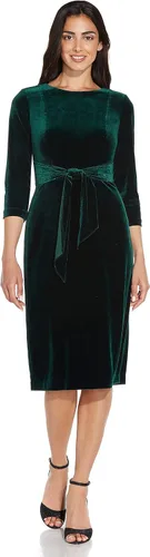 Vista 4 de Adrianna Papell Vestido de terciopelo con lazo frontal para mujer
