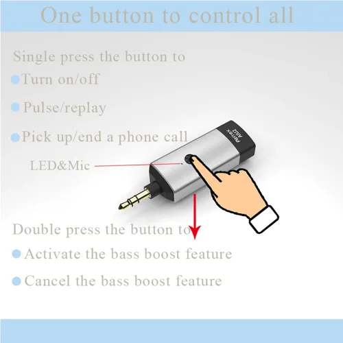 Vista 9 de Adaptador Bluetooth de coche para audio de coche, receptor inalámbrico Bluetooth Kit de coche para altavoz estéreo del hogar, adaptador auxiliar