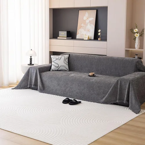 Vista 28 de DREAMINGO Funda de Sillón de Chenilla Fundas de Sofá Jacquard Lavables Protector de Muebles Funda de Sofá Reclinable 1 Cojín Funda de Silla