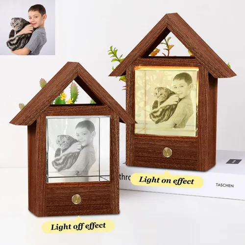 Vista 5 de Foto de cristal personalizada, regalos personalizados con tu propia foto para mamá, papá, pareja, familia, impresión en color personalizada, regalos