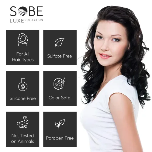 Vista 4 de SOBE LUXE - Acondicionador suavizante para cabello tratado, sin sulfato, 10 onzas, hidrata, protege el color y la reparación, queratina, pantenol