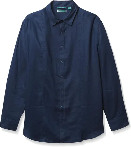 Vista 5 de Cubavera Men's Long Sleeve 100% Linen Essential Shirt with Pintuck Detail