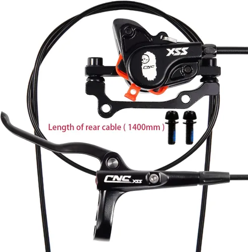 Vista 2 de Chooee Freno de disco hidráulico para bicicleta de montaña, freno de disco hidráulico MTB, freno hidráulico delantero derecho de 31.496 in, negro
