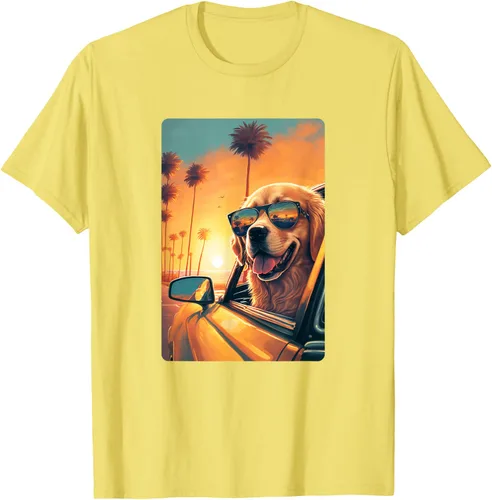 Vista 43 de Golden Retriever - Camiseta divertida de Golden Retriever con lentes, Negro