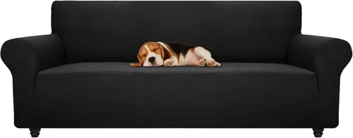 Vista 11 de ZNSAYOTX Funda súper elástica para silla (30"-47"), nuevas fundas de silla a rayas para sala de estar, aptas para perros y mascotas, protector