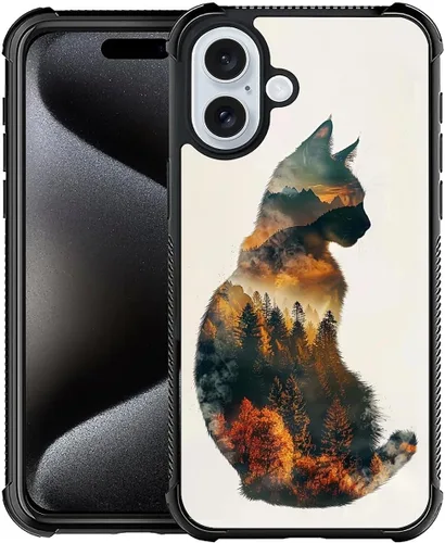 Vista 288 de Funda compatible con iPhone 8 Plus, diseño de oso de bosque otoñal, a prueba de golpes, antiarañazos, carcasa trasera de policarbonato duro