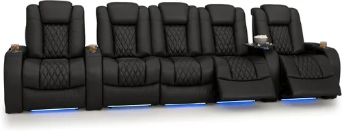 Vista 51 de Seatcraft Asiento de cine en casa Diamante Marrón Reclinable Individual