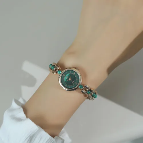 Vista 8 de Relojes para mujer, reloj de enfermera, impermeable, para mujer, pulsera de muñeca, simple, dorado, elegante, impermeable, reloj de cuarzo