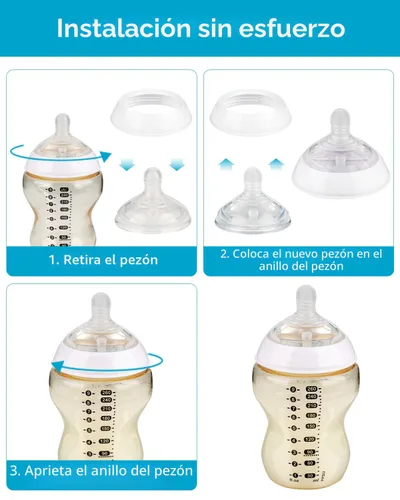 Vista 4 de Tetina de silicona (S) para biberones anti-cólicos Tommee Tippee Natural Start, flujo lento, 0m+, 4
