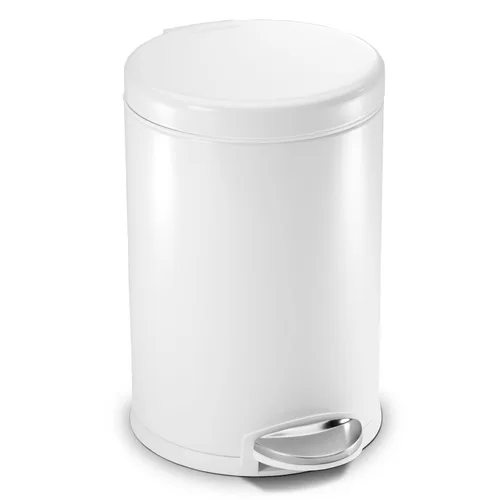 Vista 10 de simplehuman - Cubo de basura redondo para baño de 1.2 galones / 4.5 litros, de acero inoxidable cepillado