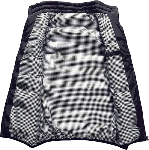 Vista 7 de Vcansion Chaleco de abrigo acolchado con cuello alto casual para hombre