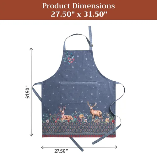 Vista 577 de Maison d' Hermine Delantales para mujer con bolsillo, 100% algodón (27.50 x 31.50 pulgadas)
