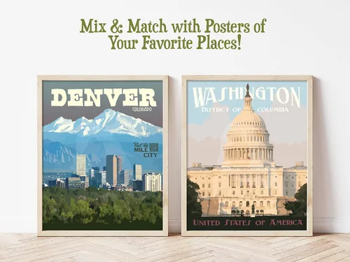 Vista 3 de Washington DC Poster, Washington DC Capitol Building Print, Washington DC Art (Poster, Canvas) (Canvas, 8x10 Inches)