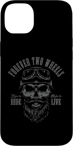 Vista 15 de Forever Two Wheels Biker Skull with Beard Motorcycle Design - Carcasa para iPhone 17