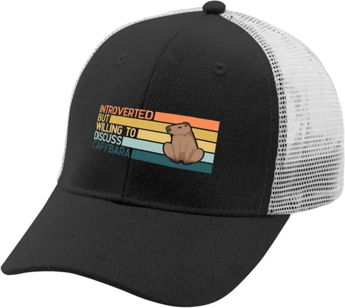 Vista 2 de devor Hats Introverted But Willing to Discuss Capybaras Dad Hats, Graphic Cap for Women