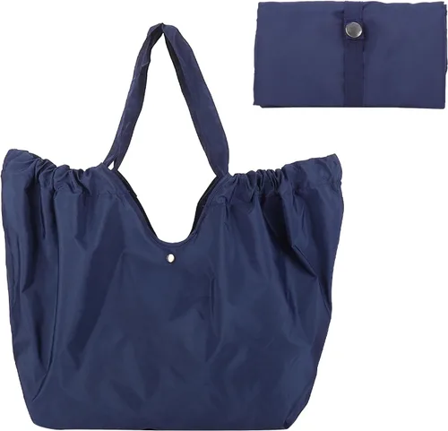Vista 9 de Bolsa de comestibles reutilizable, impermeable, plegable, de gran capacidad, bolsa de compras portátil lavable para gimnasio, picnic, campamento