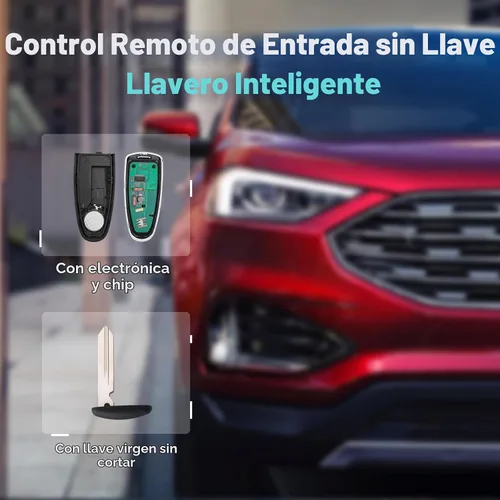 Vista 3 de HelloAuto Llavero apto para Ford Explorer Edge 2011-2015, control de entrada remota inteligente sin llave con arranque remoto para Taurus Focus