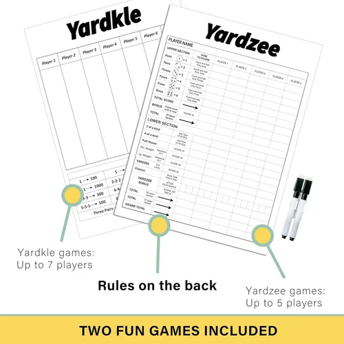 Vista 3 de Juego de dados gigantes de madera para patio, juegos de césped al aire libre para adultos y familia, madera de pino maciza de 3.5 pulgadas, juego