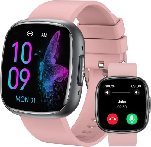 Vista 11 de Reloj inteligente resistente al agua, pantalla táctil HD de 1.72 pulgadas, rastreador avanzado de salud con más de 100 modos de ejercicio, Negro