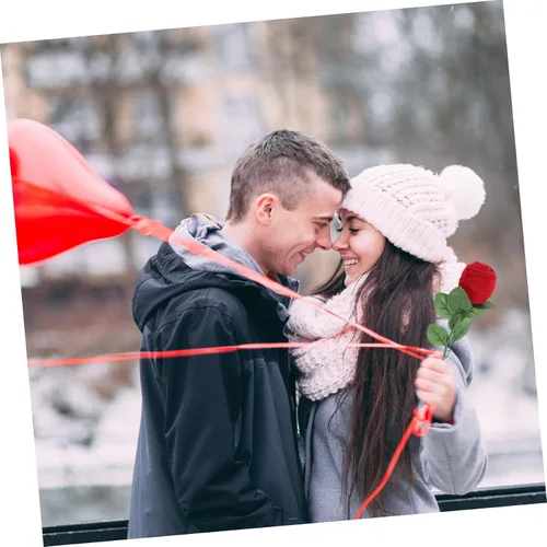 Vista 4 de NOLITOY 1 Jewelry Gift Box Wedding Red Rose Flower Bridal Shower Decorations Engagement Ring Case Wedding Ring Case Wedding Ring Bearer Wedding Ring