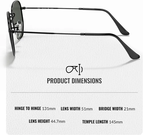 Vista 23 de Ray-Ban RB3548N Lentes planas hexagonales, gafas de sol cuadradas y redondas con kit oficial de gafas