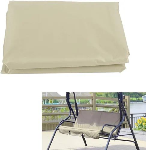 Vista 3 de Cojín de banco para columpio de patio de 3 plazas, funda para silla planeadora, 59.1 x 19.7 in