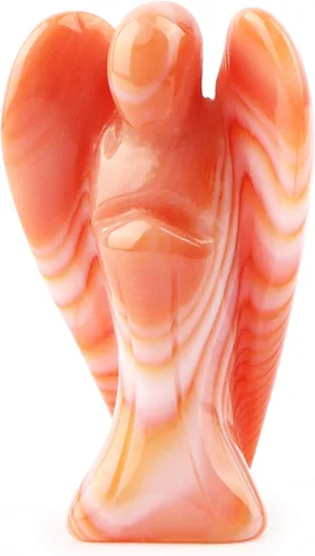 Vista 13 de Artistone Estatuas y figuras de ángel de cristal de amatista, bolsillo de gemas talladas, piedra curativa de ángel de la guarda, regalos
