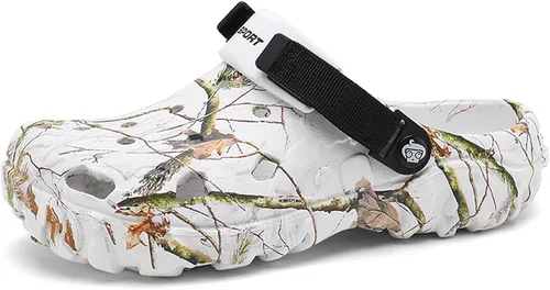 Vista 8 de SECHRITE - Zuecos deportivos para hombre, sandalias para deportes al aire libre, zapatos de agua para la playa, sandalias ligeras y cómodas