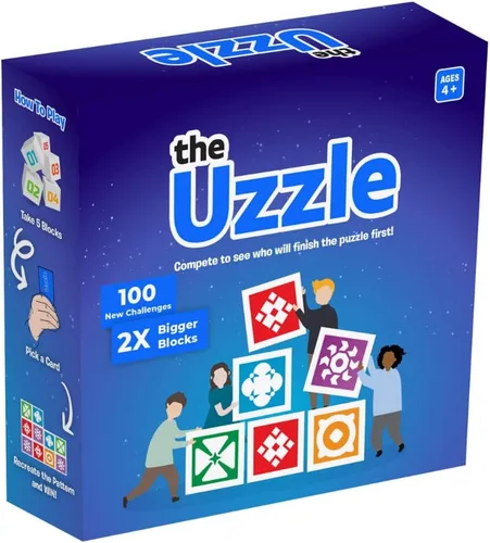 Vista 7 de The Uzzle 3.0 Juego de mesa, Juegos de mesa familiares para niños y adultos, Juegos de rompecabezas de bloques para edades 4+