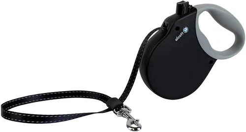 Vista 15 de Alcott Adventure Correa de cinturón reflectante retráctil – 10 pies – Extra pequeña para perros de hasta 25 libras, negro con mango de agarre suave