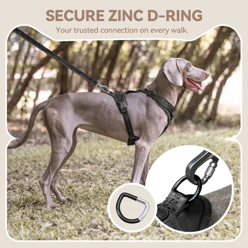 Vista 7 de Arnés para perro sin tirones con licra, dispersión de fuerza de tres puntos y acolchado 3D, malla transpirable ajustable para perros pequeños