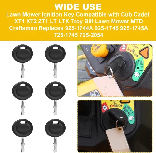 Vista 6 de 625-05000 625-05002 925-2054A 925-1745A Reemplazo de llaves de encendido para Cub Cadet XT1 ZT1 LT LTX Troy Bilt Cortacésped Craftsman MTD Reemplaza