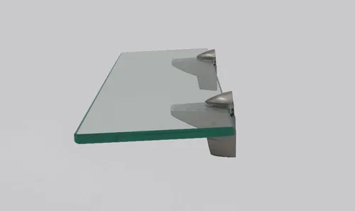 Vista 6 de XVL Estante de cristal de baño de 14 pulgadas, níquel cepillado GS3004A-G