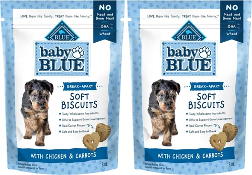 Vista 11 de Blue Buffalo Baby Blue Galletas Blandas con DHA, Golosinas Naturales para Cachorros, Ideales para Entrenamiento, con Pollo y Zanahorias, Bolsa de 8