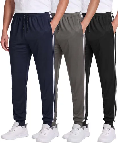 Vista 13 de Paquete de 3 pantalones deportivos de malla para hombre, con bolsillos de Set 2