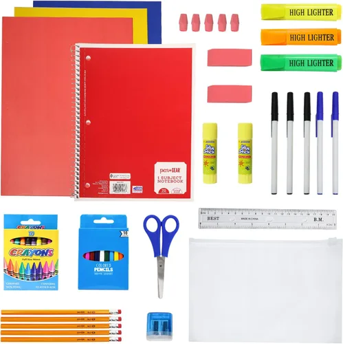 Vista 6 de Moda West 17 Inch Bulk Backpacks with School Supply Kit - Case of 12 Wholesale Backpacks Assorted