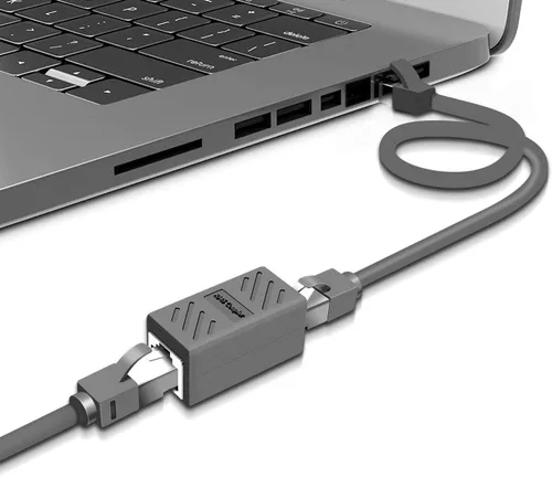 Vista 4 de Y.D.F Acoplador de cable de red RJ45, adaptador RJ45, acoplador blindado en línea para conector extensor de cable Ethernet Cat7/Cat6/Cat5e/Cat5