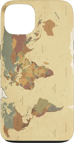 Vista 7 de Funda para teléfono inteligente con diseño de mapa mundial para iPhone 17