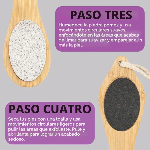 Vista 4 de Dermasuri Kit de limpieza de pies 4 en 1, cepillo exfoliante para pies