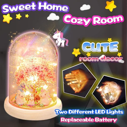 Vista 3 de YOFUN Make Your Own Unicorn Night Light - Kit de manualidades para niños, artes y manualidades, luz nocturna, para niñas de 4 a 9 años, regalos