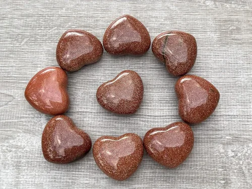 Vista 23 de Corazón hinchado de piedras preciosas al por mayor, corazones hinchados de piedras preciosas pulidas, piedra de palma de cristal, corazón de cristal