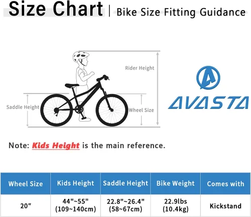 Vista 5 de AVASTA Govet - Bicicleta de montaña para niños de 6 a 12 años de edad, con horquilla de suspensión, transmisión de 6 velocidades, varios