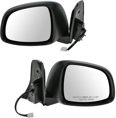 Vista 39 de TRQ Conjunto de 2 piezas de espejo lateral para conductor y pasajero, ajuste eléctrico, sin calefacción, sin memoria, color negro, compatible