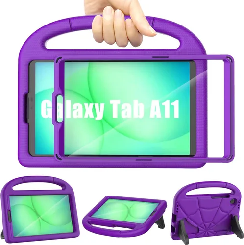 Vista 11 de Funda infantil para Samsung Galaxy Tab A11 /A9 de 8.7 pulgadas versión 2025/2023, ligera, a prueba de golpes, apta para niños, con protector