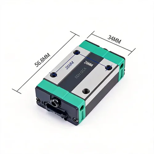 Vista 2 de 2 piezas EGH15 - Bloque deslizante de carro CA para EGH15 0.591 in CNC cuadrado guía lineal kit de riel de guía lineal de montaje bajo y deslizante