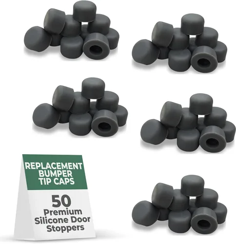 Vista 8 de Renovators Supply Manufacturing Punta de silicona para tope de puerta, 5/8 pulgadas, color almendra, puntas de tapón de silicona premium, 10 tapas