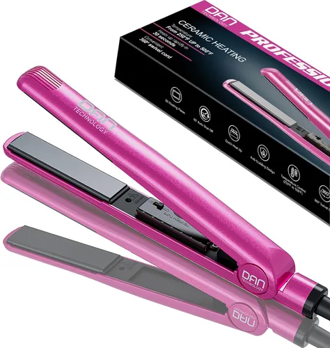 Vista 7 de DAN Technology Plancha plana de cerámica de 1 pulgada, plancha de pelo de temperatura ajustable de 500 grados, calentamiento rápido, doble voltaje
