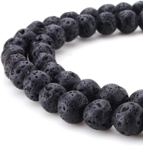 Vista 80 de Cuentas Beadnova redondas de ónix negro de 4 mm, sueltas, para hacer joyas (90-92 piezas)