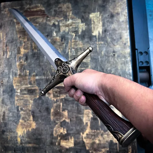 Vista 9 de Espada larga de caza de brujo de espuma medieval de 41 pulgadas para cosplay LARP disfraz Halloween