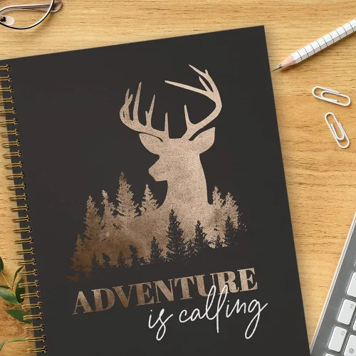 Vista 5 de Gotcha Covered Notebooks Softcover Adventure Is Calling - Cuaderno de caza en espiral de 8.5 x 11 pulgadas, 120 páginas a rayas universitarias